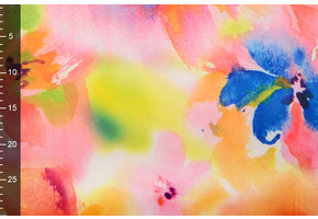 Stretch Satin Bedruckt Aquarel