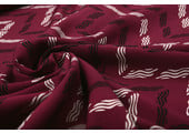 Crepe Polyester Waves Bordeaux