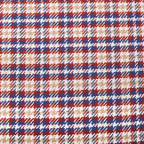 Woven Woolen Fabric Checkered Red Blue