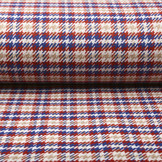 Woven Woolen Fabric Checkered Red Blue