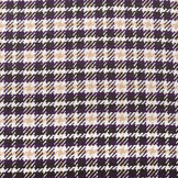 Woven Woolen Fabric Checkered Purple Dark Grey
