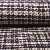 Geweven Wollen Stof Geruit Paars Donker Grijs