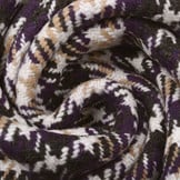 Gewebte WollStoff Kariert Lila Dunkelgrau