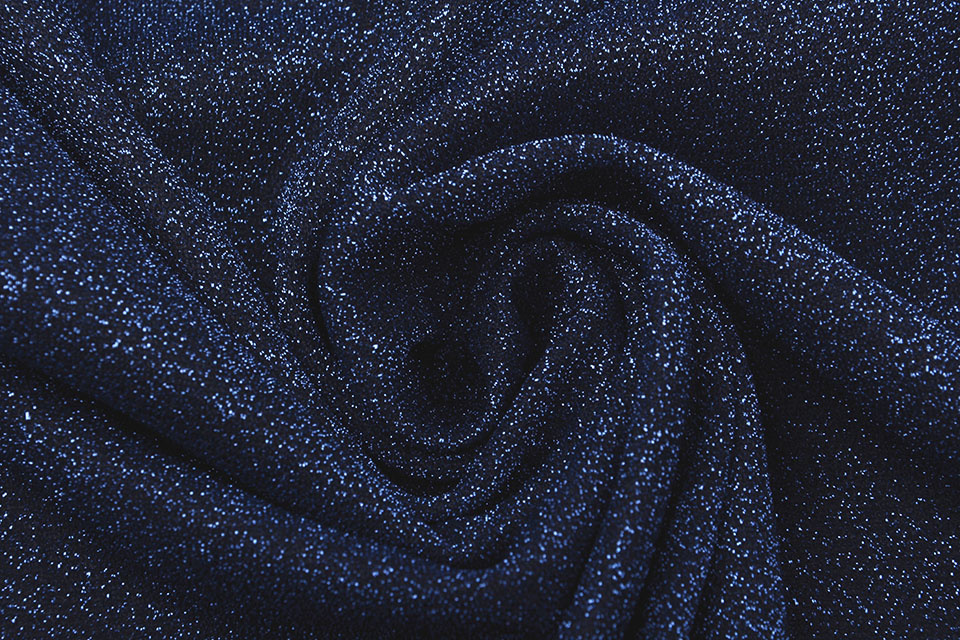 Lurex Dance Navy Blue - YES Fabrics