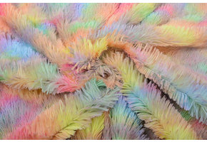 Lange Zottelplüsch Multicolor  Einhorn