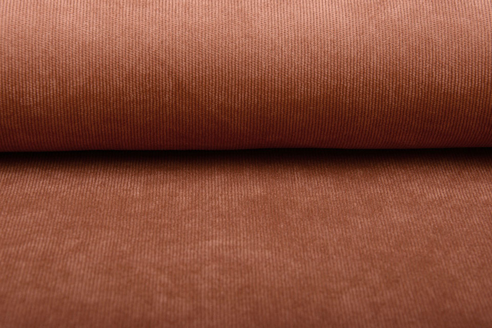Rib Stof 16 W Corduroy Brique