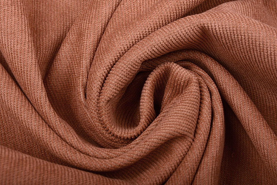 Rib Stof 16 W Corduroy Brique