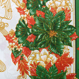 Christmas Fabric Music Green