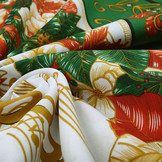 Christmas Fabric Music Green
