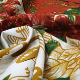 Christmas Fabric Music Red