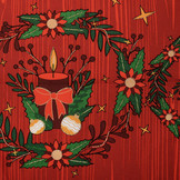 Kerststof  Geruit Rood