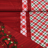 Weihnachtsstoff Kariert Rot