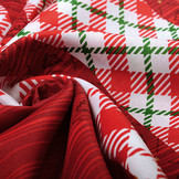 Christmas Fabric Checkered Red