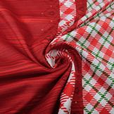 Christmas Fabric Checkered Red