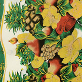 Kerststof  Winter Tafereel Groen