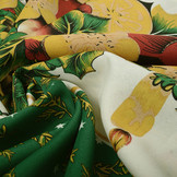 Kerststof  Winter Tafereel Groen