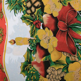 Christmas Fabric Winter Scene Red