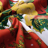 Kerststof Winter Winterszene Rot