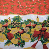 Kerststof  Winter Tafereel Rood