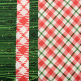 Christmas Fabric Checkered Green