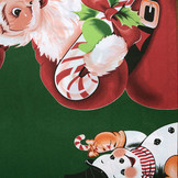 Kerststof  Kerstman Zuurstok Groen