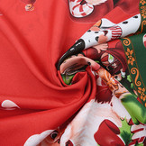 Christmas Fabric Santa Candy Cane Red