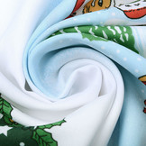 Christmas Fabric Santa Animals Green