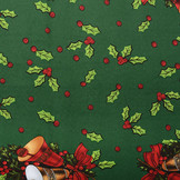 Christmas Fabric Christmas Bells Green