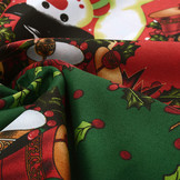 Kerststof  Kerstklokken Groen