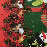 Christmas Fabric Christmas Bells Red