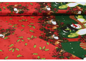 Christmas Fabric Christmas Bells Red