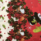 Weihnachtsstoff Weihnachtsglocken Creme