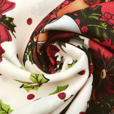 Kerststof  Kerstklokken Creme