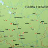 Digital Panel Stretch Cotton Map Europe Blue