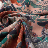 100% Viscose Leaves Salmon