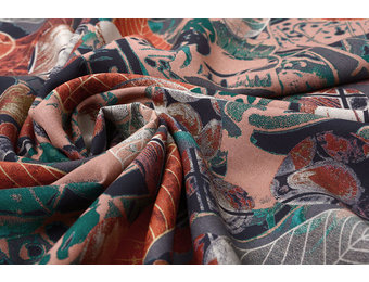 100% Viskose Blätter Lachs