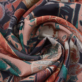 100% Viscose Bladeren Zalm