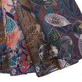 100% Viscose Bladeren Blauw