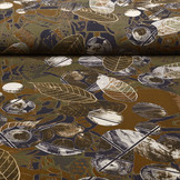 100% Viscose Bladeren Army Groen