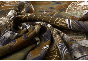 100% Viscose Leaves Army Green