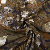 100% Viscose Leaves Army Green