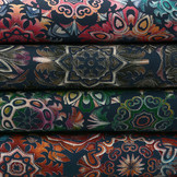 100% Viskose Mandala Armee Aubergine