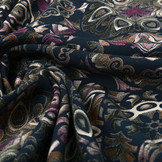 100% Viskose Mandala Armee Aubergine