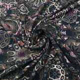 100% Viskose Mandala Armee Aubergine