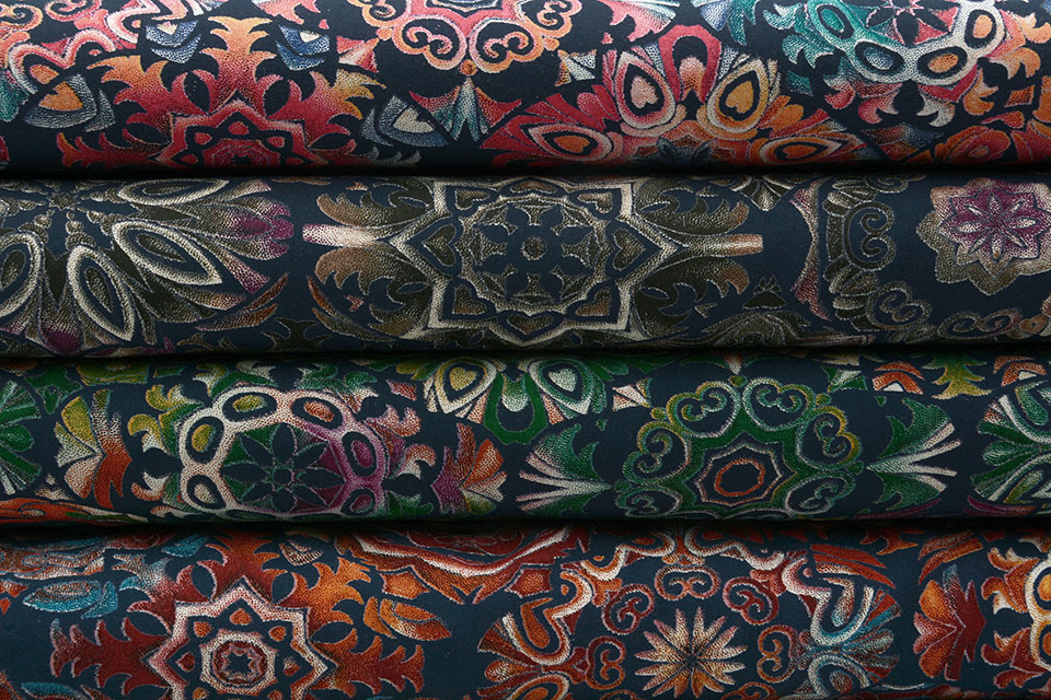100% Viscose Mandala Groen