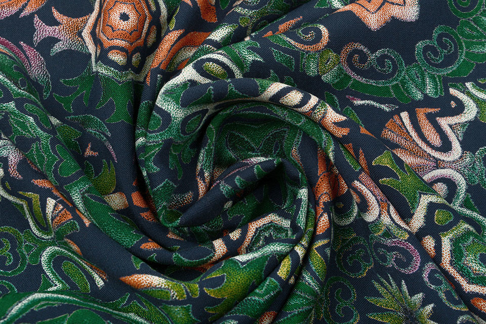 100% Viskose Mandala Grün