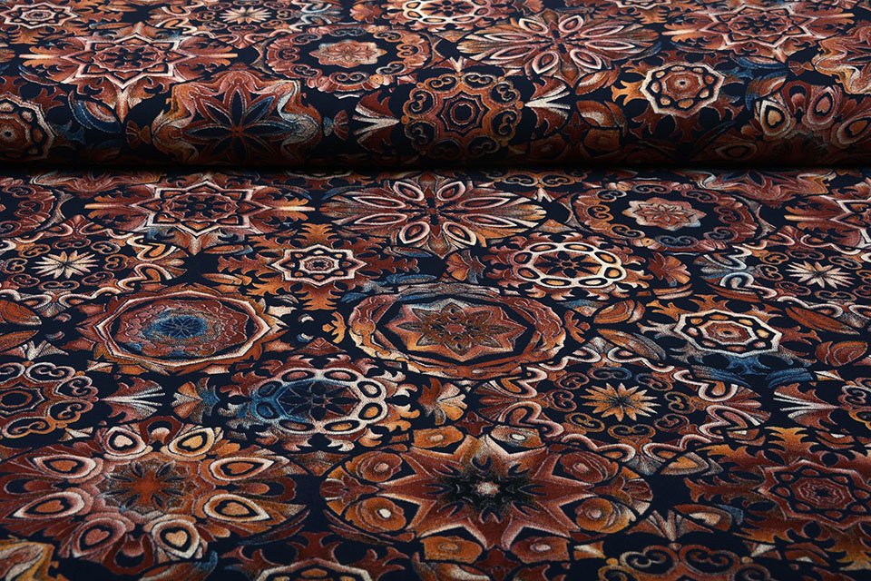 100% Viscose Mandala Brique
