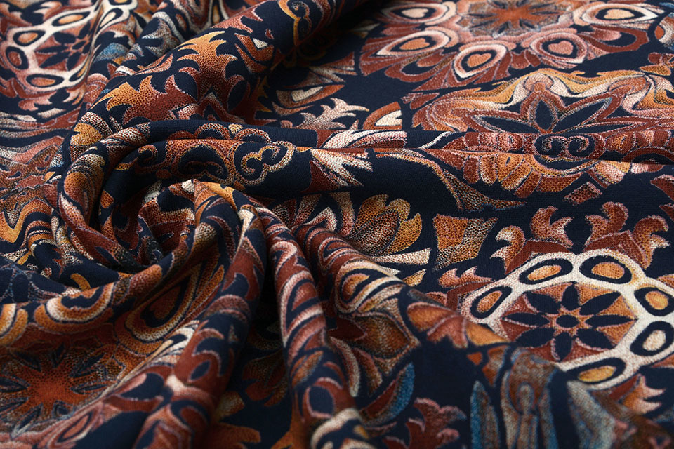 100% Viscose Mandala Brique