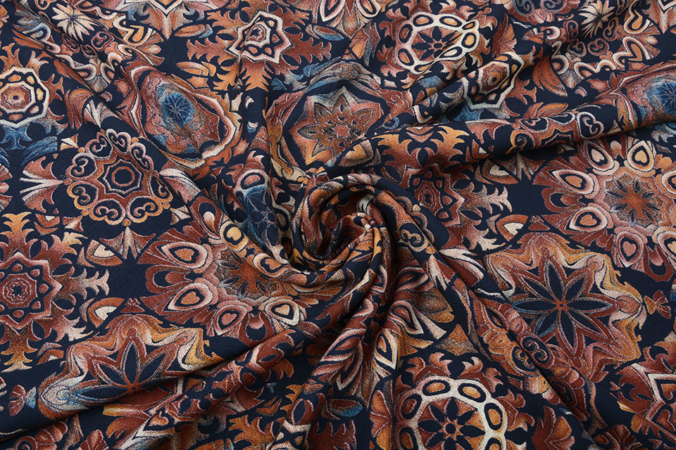 100% Viscose Mandala Brique