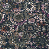 100% Viskose Mandala Armee Aubergine